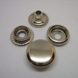 Кнопка металлическая 12,5мм Турция "дашка" никель (720 штук)