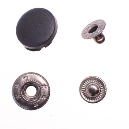 Кнопка пластиковая 25 мм китай черная (1000 штук)