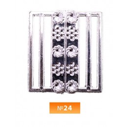 Пряжка пластиовая №24 никель 4.5 см (100 штук)
