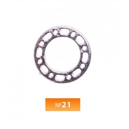 Кольцо пластиковое №21 никель 2 см (250 штук)