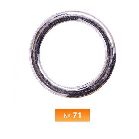 Кольцо пластиковое №70 никель 4 см (250 штук)