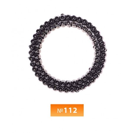 Кольцо пластиковое №112 блек никель 3.5 см (250 штук)