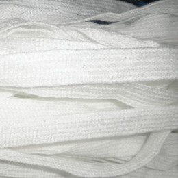 Шнур плоский АК 20мм белый (50 метров)