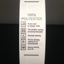 Этикетка состава накатанная 25мм Polyester 100% (100 метров)