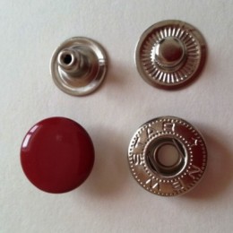 Кнопка металлическая 15 мм эмаль красная №148 (720 штук)
