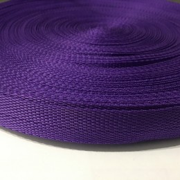 Тесьма-лента ременная 25мм фиолетовый (лиловый) (100 метров)
