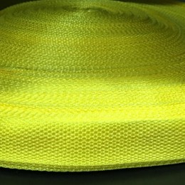 Тесьма-лента ременная 25мм желтый лимон (100 метров)