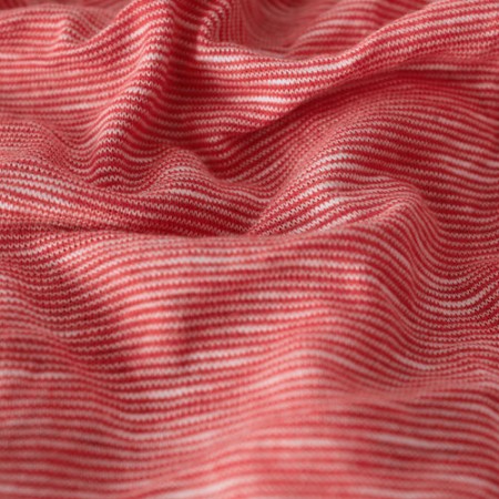 Ткань трикотаж вискоза футболочный Флам (Ирис) меланж коралл (Килограмм)