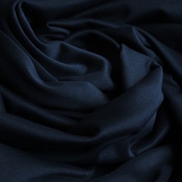Ткань трикотаж дайвинг однотонный на флисе темно-синий (метр )