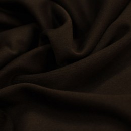 Ткань трикотаж дайвинг однотонный на флисе темно-коричневый (метр )