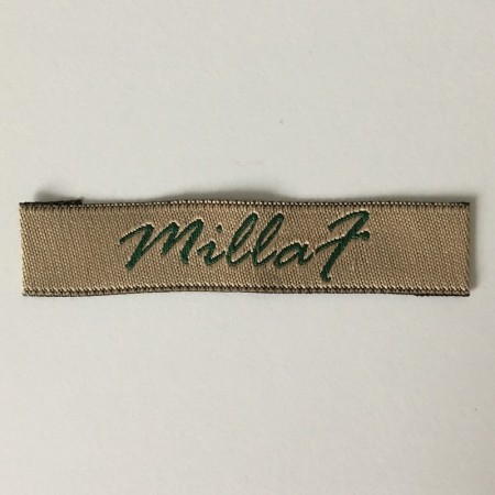 Этикетка жаккардовая вышитая Millaf 15мм заказная (1000 штук)