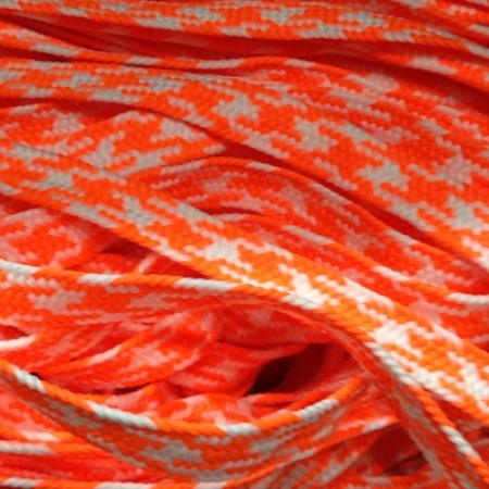 Шнур плоский ПЭ 12мм оранжево белый (100 метров)