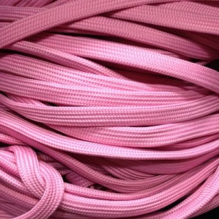 Шнур плоский чехол ПЭ40 10мм розовый (100 метров)