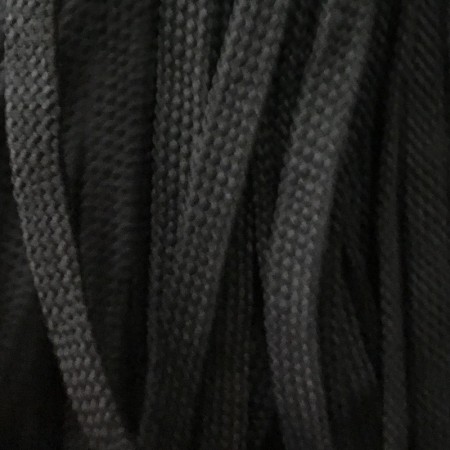 Шнур плоский чехол ПЭ8 мм черный (100 метров)