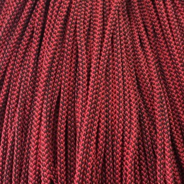 Шнур круглый 4мм 2х цветный красно черный (200 метров)