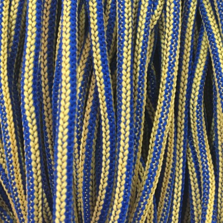 Шнур круглый 4мм наполнитель желто синий (200 метров)