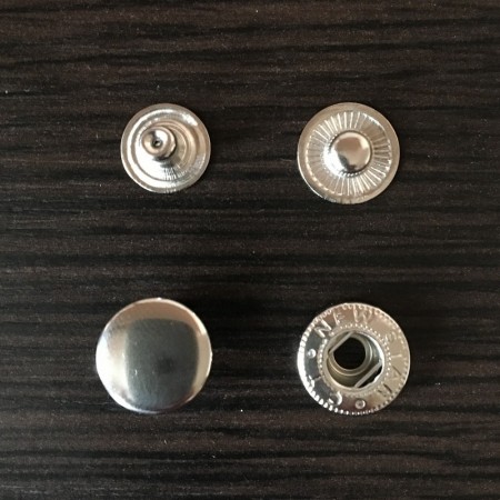 Кнопка металлическая 12,5мм Китай никель (1000 штук)