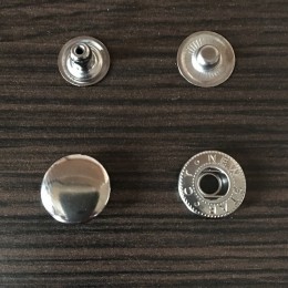 Кнопка металлическая 12,5мм Китай темный никель (1000 штук)