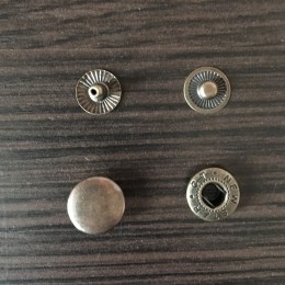 Кнопка металлическая 12,5мм Китай антик (1000 штук)
