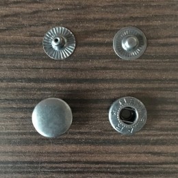 Кнопка металлическая 12,5мм Китай оксид (1000 штук)