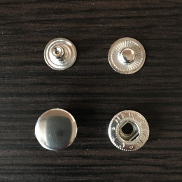 Кнопка металлическая 12,5мм Турция никель (720 штук)