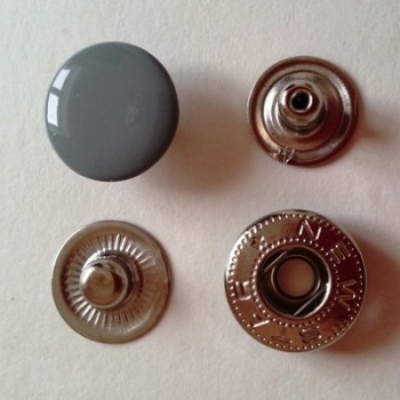Кнопка металлическая 15 мм эмаль серый №523 (720 штук)