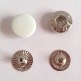 Кнопка металлическая 12,5 мм эмаль белая №101 (720 штук)