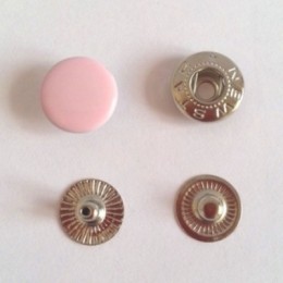 Кнопка металлическая 12,5 мм эмаль розовая №133 (720 штук)