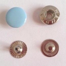 Кнопка металлическая 12,5 мм эмаль голубой №185 (720 штук)