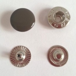 Кнопка металлическая 12,5 мм эмаль коричневый №301 (720 штук)
