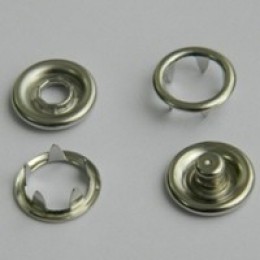 Кнопка трикотажная беби кольцо 9,5 мм турция никель (1440 штук)