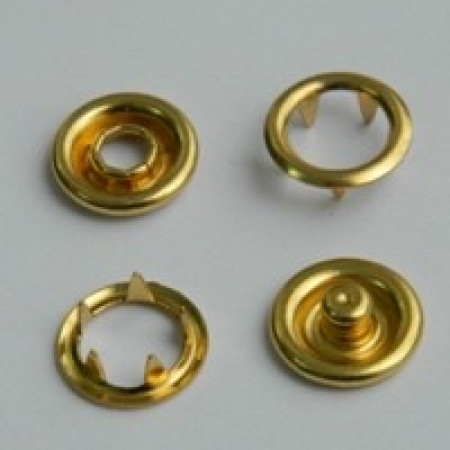 Кнопка трикотажная беби кольцо 9,5 мм турция золото (1440 штук)