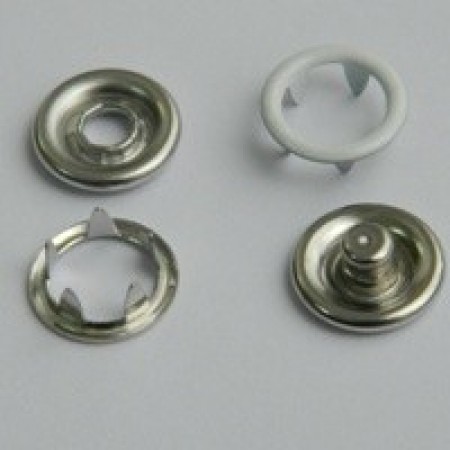 Кнопка трикотажная беби кольцо 9,5 мм турция белый 101 (1440 штук)