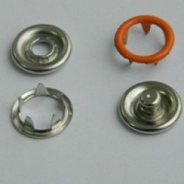 Кнопка трикотажная беби кольцо 9,5 мм турция оранжевый 158 (1440 штук)