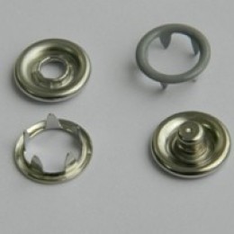 Кнопка трикотажная беби кольцо 9,5 мм турция серый 523 (1440 штук)