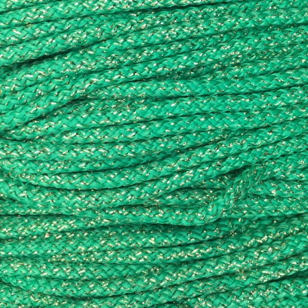 Шнур круглый 4мм люрекс зеленый (200 метров)