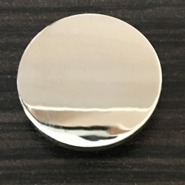 Кнопка металлическая плоская нержавейка 20мм никель (1000 штук)
