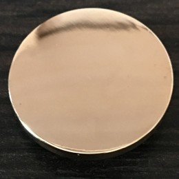 Кнопка металлическая плоская нержавейка 20мм золото (1000 штук)