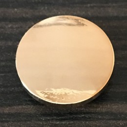 Кнопка металлическая плоская нержавейка 17мм золото (1000 штук)