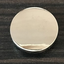 Кнопка металлическая плоская нержавейка 17мм никель (1000 штук)