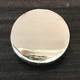 Кнопка металлическая плоская нержавейка 15мм никель (1000 штук)