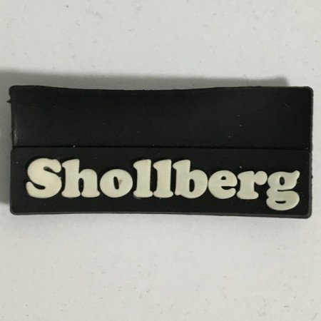 Этикетка силиконовая (изготовление) Shollberg черная 10мм х 45мм (Штука)