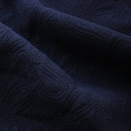 Ткань трикотаж стеганный огурцы темно-синий (метр )