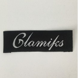 Этикетка жаккардовая вышитая Glamiks 20мм заказная (1000 штук)