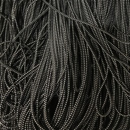 Резинка шнур производство 2,5см черный белый (50 метров)