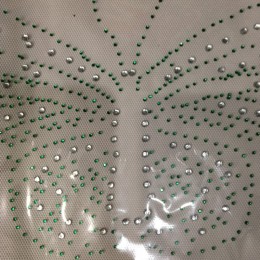 Рисунок стразы клеевой 20х15см бабочка зеленый (Штука)