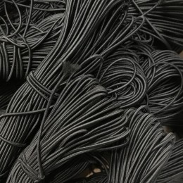 Резинка шнур производство 2,5см черный  (50 метров)