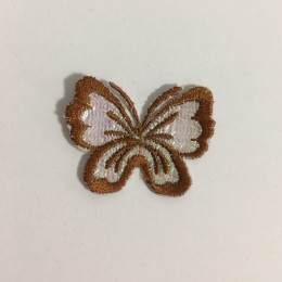 Вышивка апликация бабочка 4х3см коричневый (Штука)
