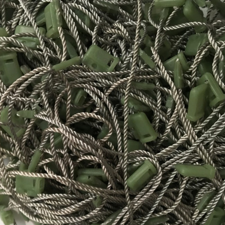 Крепеж-пломба для этикеток шнур серая пластик зеленый (1000 штук)