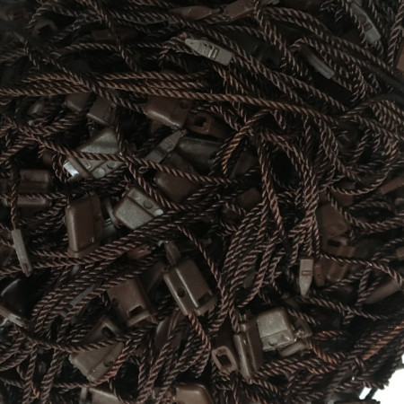 Крепеж-пломба для этикеток шнур коричневая (1000 штук)